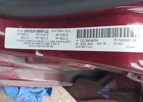 2015 Chrysler 200 Limited from USA, damaged, VIN 1C3CCCAB4FN607041